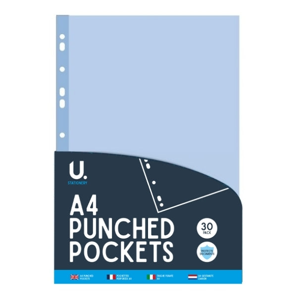 A4 Punched Pockets 30 Pack A4 Punched Pockets 30 Pack